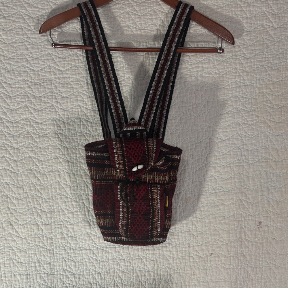 Striped Red and Black Women's Bag